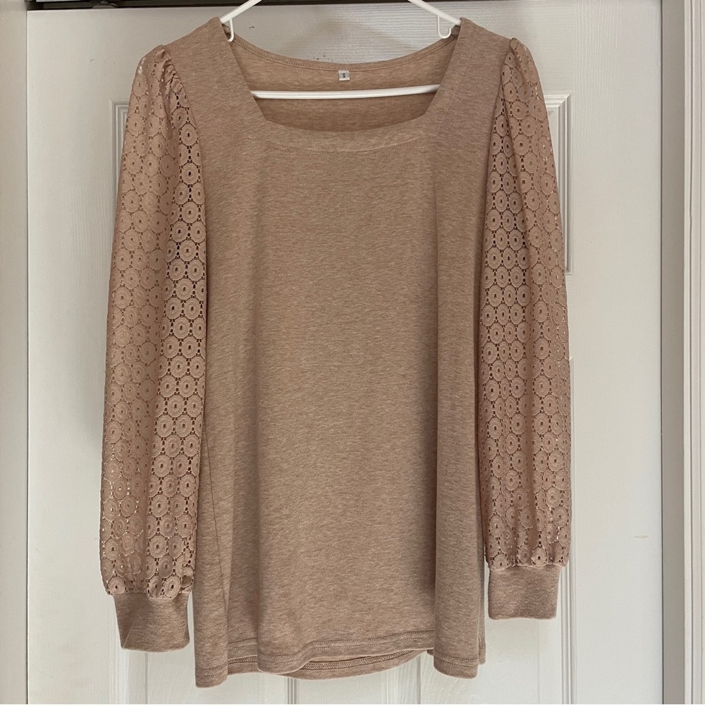 Jescakoo Women’s Dressy Casual Tan Top, small